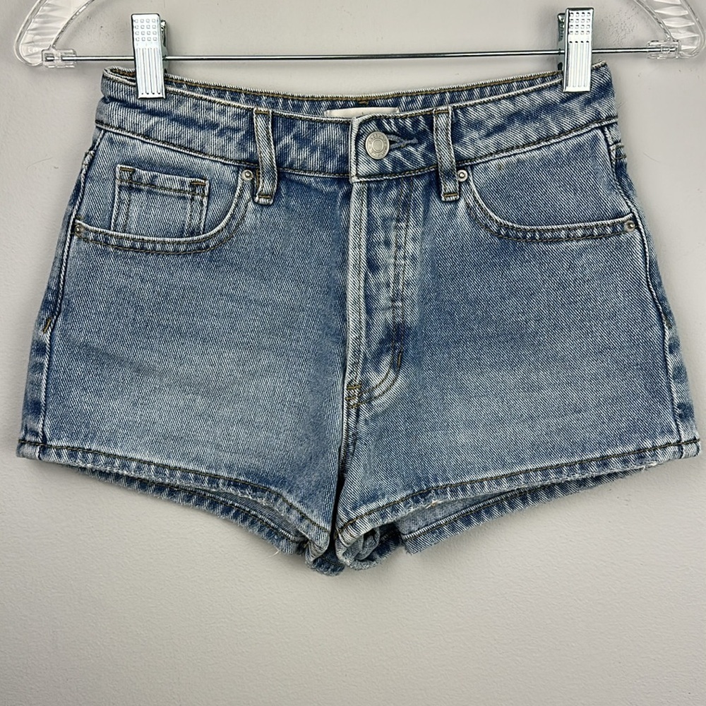 PacSun Bundle Sz 23 High Rise Festival Jean Shorts Mom Black Denim Cuffed Cotton - Picture 4 of 16
